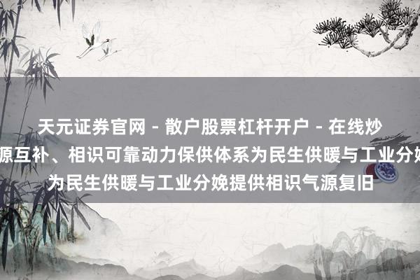 天元证券官网 - 散户股票杠杆开户 - 在线炒股如何配资注册 多源互补、相识可靠动力保供体系为民生供暖与工业分娩提供相识气源复旧