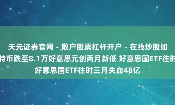 天元证券官网 - 散户股票杠杆开户 - 在线炒股如何配资注册 比特币跌至8.1万好意思元创两月新低 好意思国ETF往时三月失血48亿